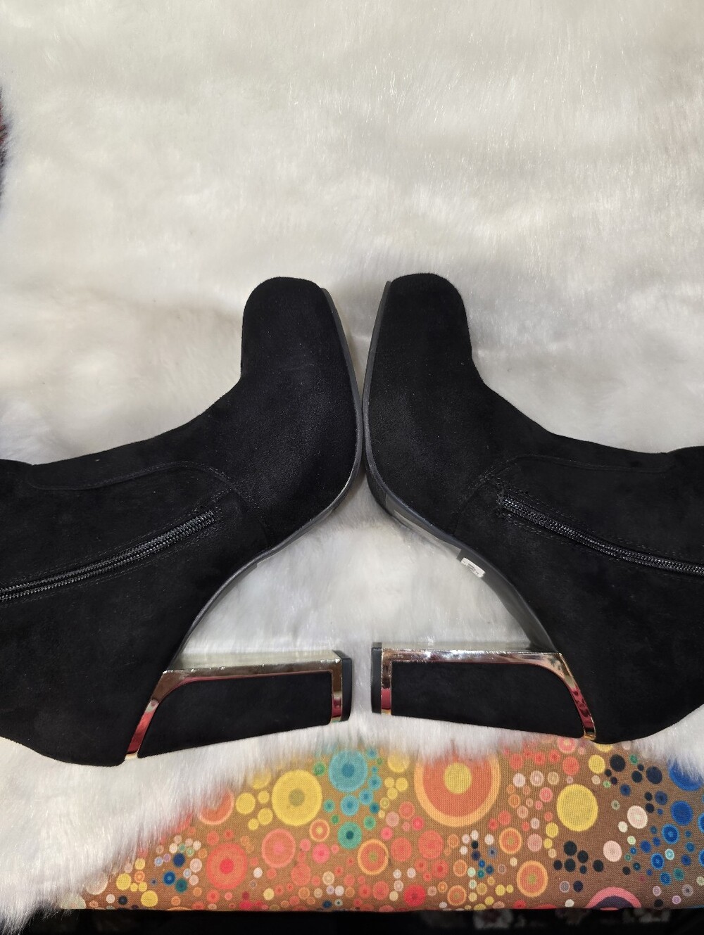 Torrid Faux Suede Metalic-Heeled Slouch Boots - Picture 11 of 16